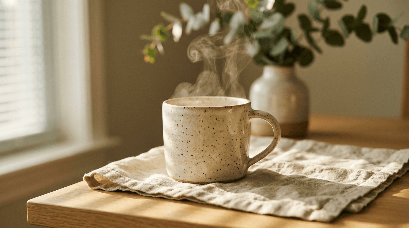 Elderly woman and companion enjoying tea together
